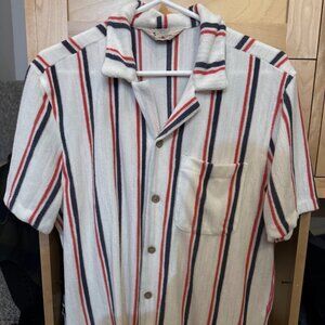 Faherty Towel Terry Shirt White S